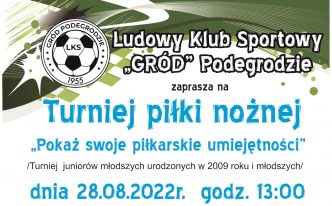 LKS "Gród" Podegrodzie zaprasza na turniej piłki nożnej