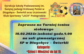 Turniej Tenisa Stołowego w Długołęce-Świerkli