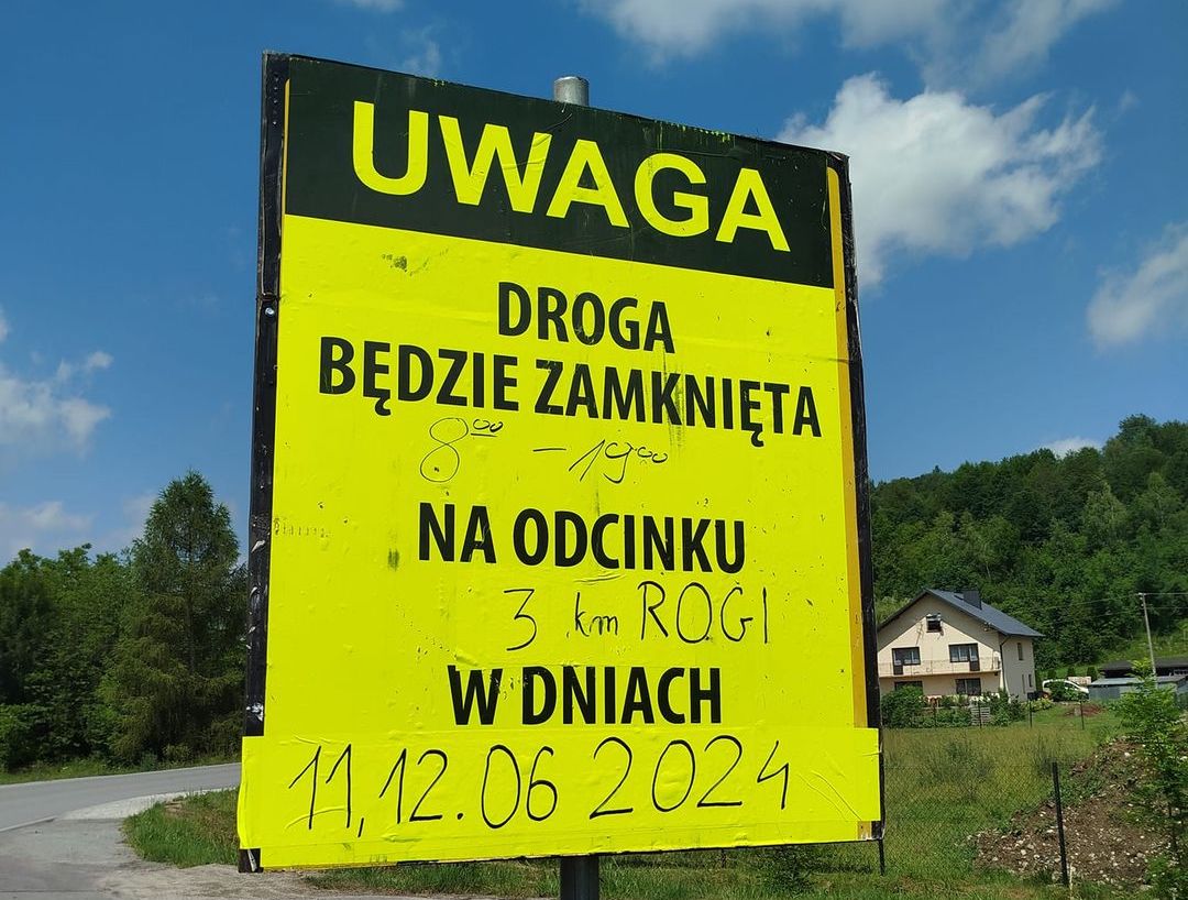 Rogi - zamknięta droga