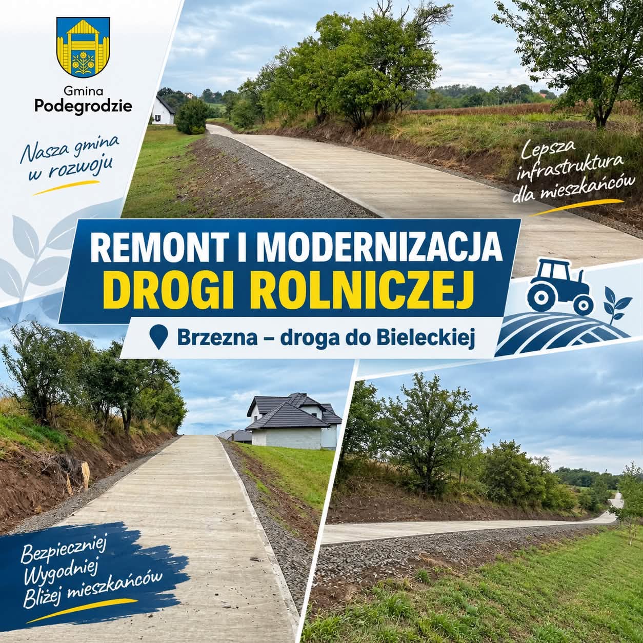 Remont i modernizacja drogi rolniczej w Brzeznej