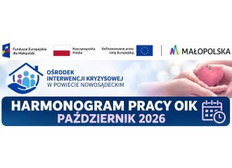 Harmonogram pracy Ośrodka Interwencji Kryzysowej – październik 2026